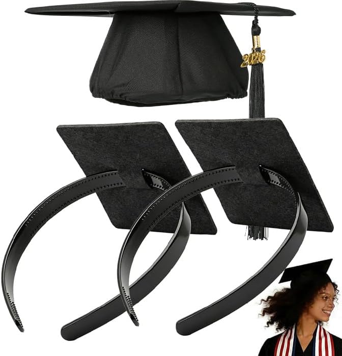 Graduation Cap Headband - Anti-Fall Curly Hair Accessory | Perfect for Graduates