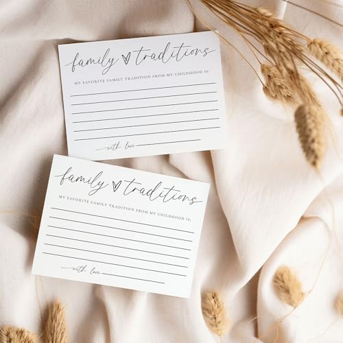 Family Tradition Cards for Baby Shower - Set of 50, 4x6