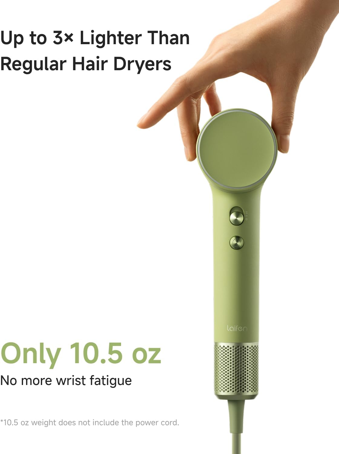 Laifen Mini Hair Dryer - Lightweight Ionic Blow Dryer with 200M High Speed Motor | Low Noise, Compact Design