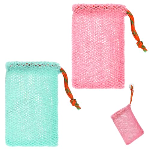 2-Pack Exfoliating Soap Savers for Bar Soap - Mesh Shower Bags