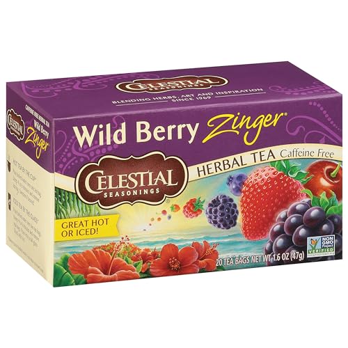 Celestial Seasonings Wild Berry Zinger Herbal Tea - Caffeine Free, 20 Bags