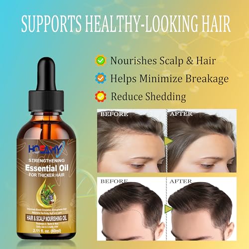 Rosemary Hair Oil for Normal to Medium Hair - Weightless Scalp Serum 60ml