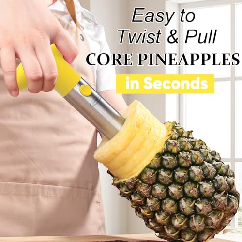 Stainless Steel Pineapple Corer - Quick & Easy Fruit Slicer
