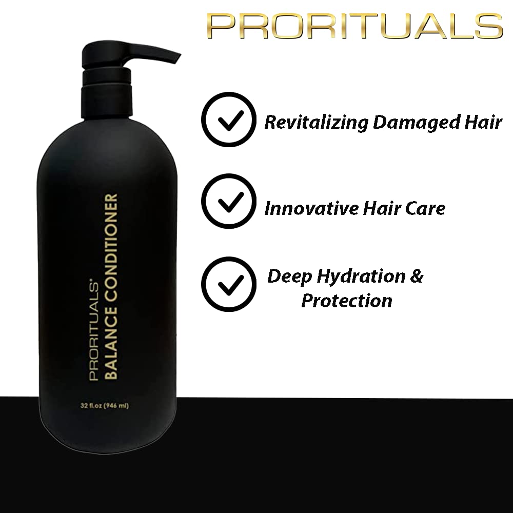 Prorituals Balance Hair Conditioner – Moisturizing Deep Conditioner for Women, Dry Damaged Hair, Color-Safe, Sulfate & Paraben Free, 32 fl oz
