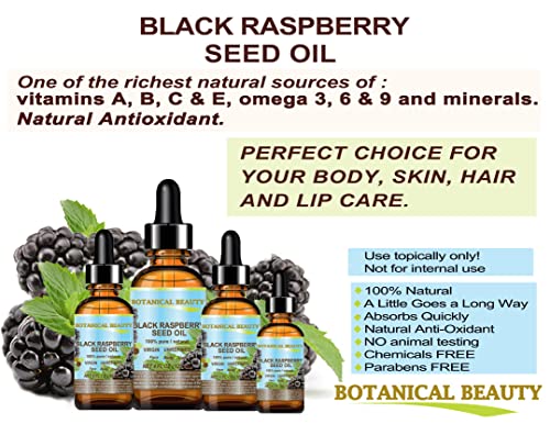 Botanical Beauty Black Raspberry Seed Oil - 100% Pure Cold Pressed Carrier Oil