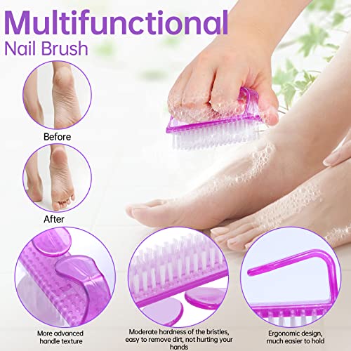 Foot Callus Remover Set with Foot File Pumice Stones & Nail Brush - Pedicure Kit for Soft Feet
