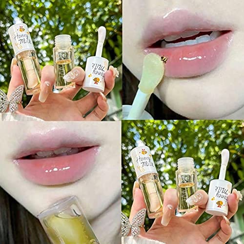 Alisesun 2Pcs Crystal Lip Oil Set - Moisturizing Hydrating Tinted Lip Gloss