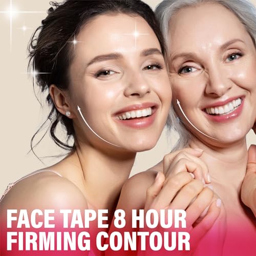 YAGUVI 128PCS Invisible Face Lift Tape for Contouring & Firming