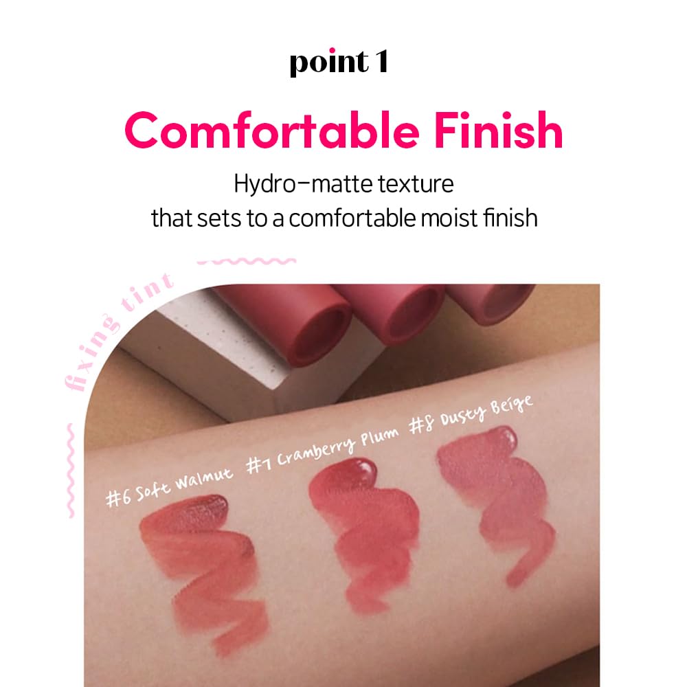ETUDE Fixing Tint #01 Analog Rose - Long-Lasting, High-Pigment Liquid Lipstick | Waterproof Matte Finish | K-Beauty 4g