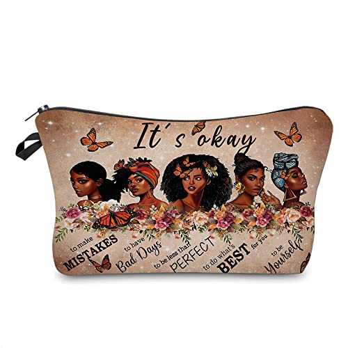 Black Girl Inspirational Makeup Bag – Melanin Beauty Travel Pouch