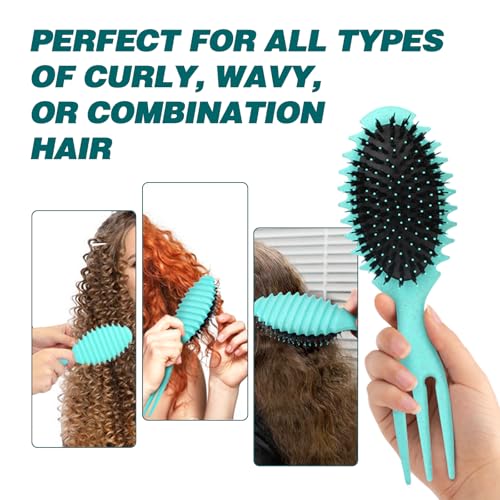 JCWish Curl Defining Brush & Styling Comb for Frizz-Free Curly Hair