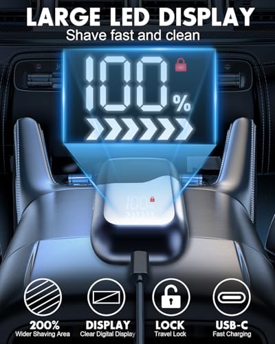 LOBINH Electric Razor for Men - Waterproof Cordless Foil Shaver