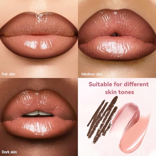 Noerrors 3-in-1 Nude Peach Lip Kit - Liquid Lipstick, Gloss, Liner