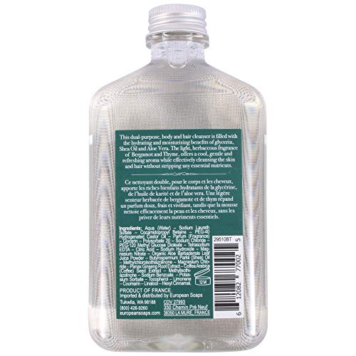 Pre de Provence Bergamot & Thyme Men's Hair and Body Wash, 250ml