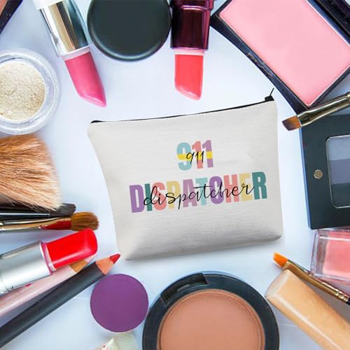911 Dispatcher Makeup Bag - Waterproof Canvas Travel Cosmetic Pouch