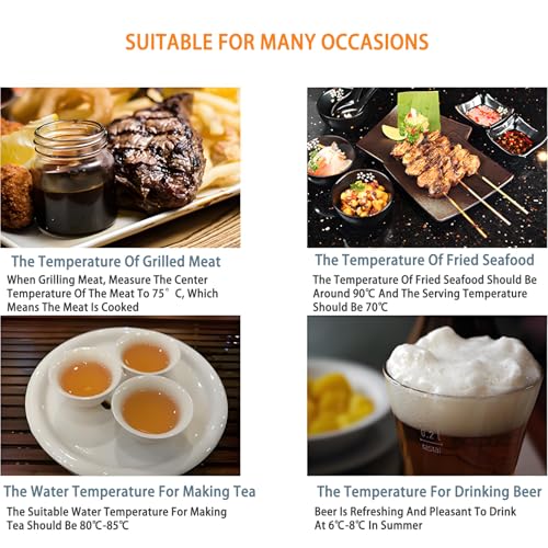 Waterproof Digital Meat Thermometer with 120mm Probe - Instant Read