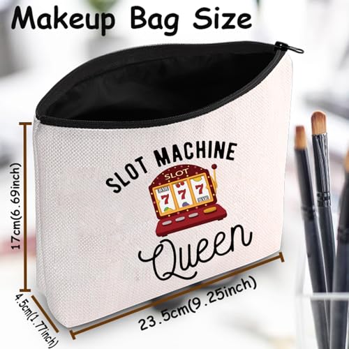 Queen of the Casino Makeup Bag - Slot Machine Cosmetic Pouch Gift