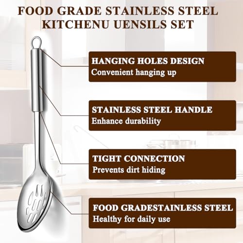 Homquen 4-Piece Stainless Steel Kitchen Utensils Set