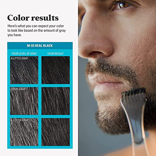 Just For Men Mustache & Beard Dye - Real Black M-55, Keratin Enriched