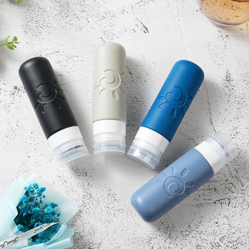 Zafit Multicolored 3oz TSA Approved Leak-Proof Travel Bottles Set