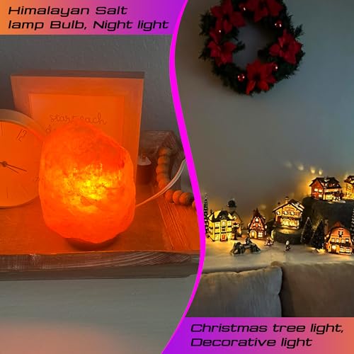 E12 LED Salt Lamp Bulb 2W, Warm White 2700K, 180lm - 2 Pack