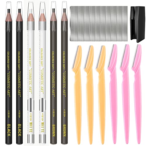 KAIQIKAIXI 6Pcs Waterproof Multicolor Eyebrow Pencil Set for Filling & Outlining – Colour