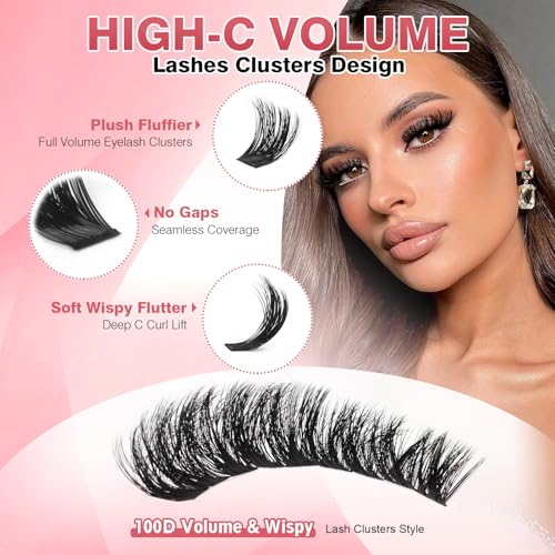 EASITENSION 270 PCS DIY 3D Lash Clusters Kit - Fluffy & Lightweight