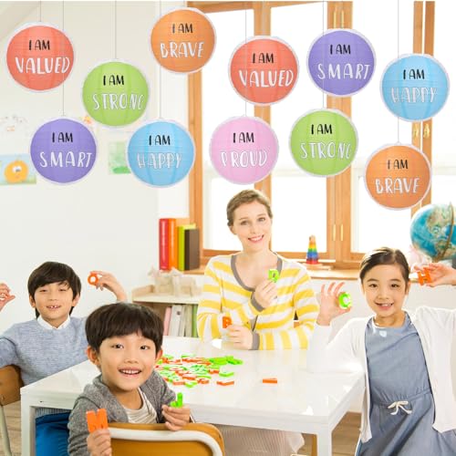6-Pack 8-Inch Pastel Hanging Paper Lanterns for Celebrations