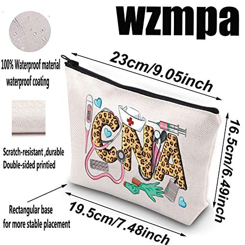 WZMPA CNA Certified Nursing Assistant Makeup Bag for Graduates - Zipper Pouch for CNA Students
