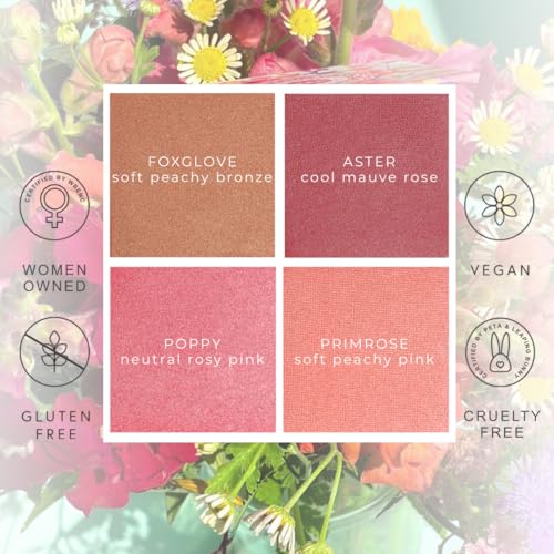 Honeybee Gardens Wildflower Blooming Blush Primrose - Vegan Pressed Powder 0.14oz