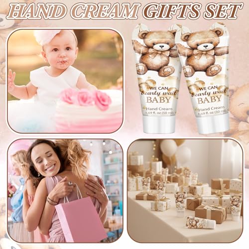 15 Pack Bear Baby Shower Hand Cream Favors - Travel Size Lotion
