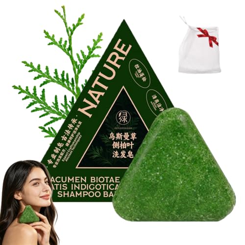 YECDET Nature Triangle Shampoo Bar with Usman Grass Extract - 1 Piece, for All Hair Types