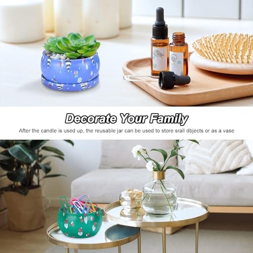 Christmas Scented Candles Gift Set - 12 Natural Soy Wax Aromatherapy Candles