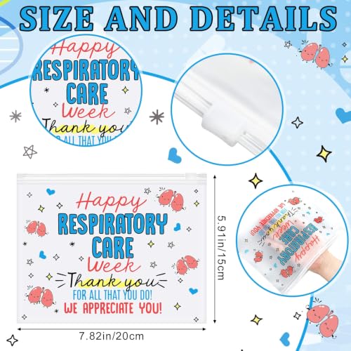 60 Pcs Respiratory Care Week Gift Makeup Bags - SilTriangle, 5.91 x 7.87 in