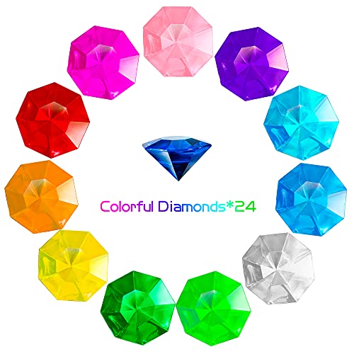 35-Piece Acrylic Diamond Gems & Gold Round Rings Set for Cake Decoration