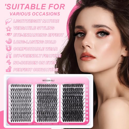 MOONKALI 30D 40D 50D Lash Clusters - Mix Individual Eyelash Extensions
