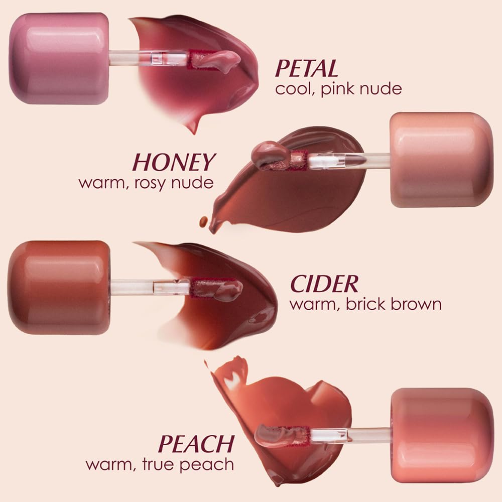 Cider Cloudtint Lip Gloss Stain - Hydrating Gloss-to-Tint Hybrid | Long-Lasting Color with Squalane & Ceramide | Vegan, Cruelty-Free