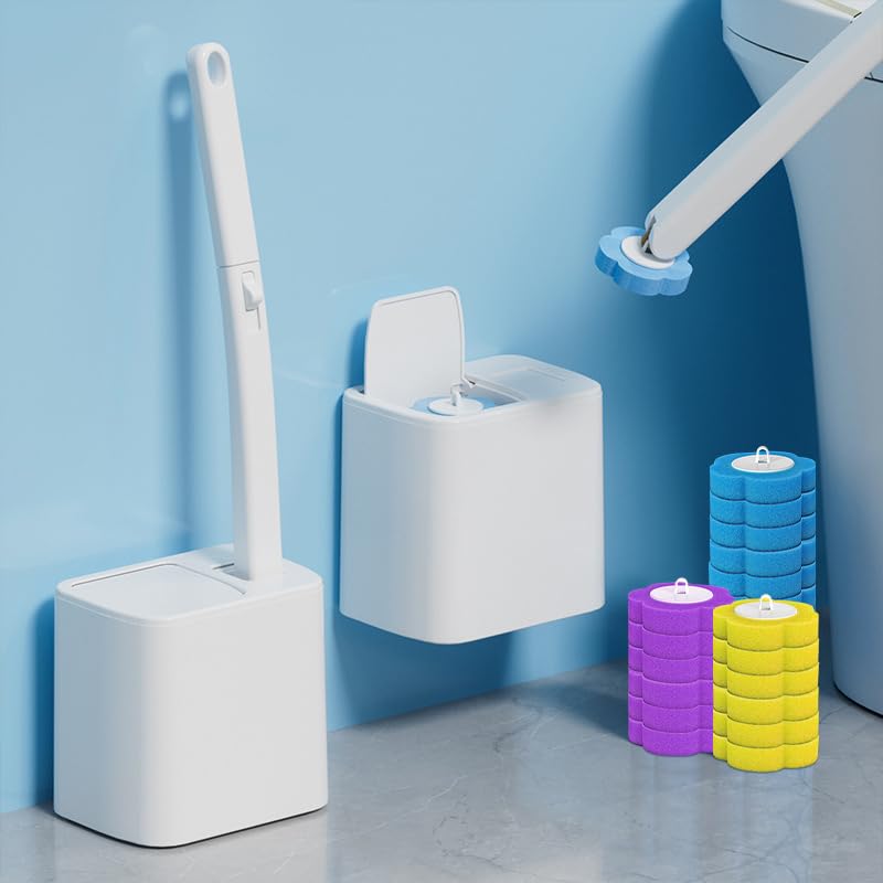 Ariie Toilet Cleaning System with 24 Disposable Brush Refills