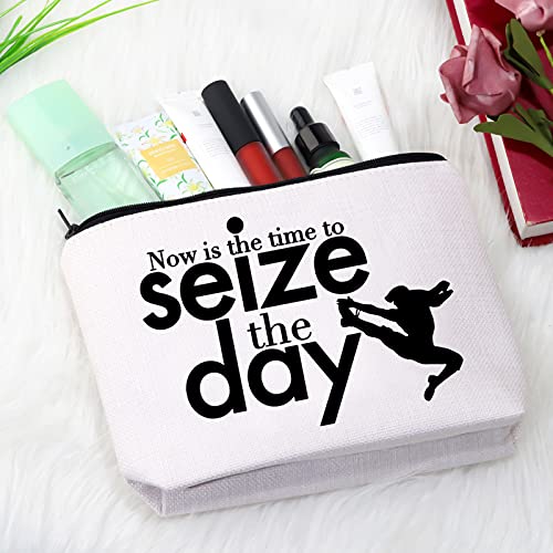 GJTIM Seize The Day Makeup Bag - Motivational Cosmetic & Travel Organizer