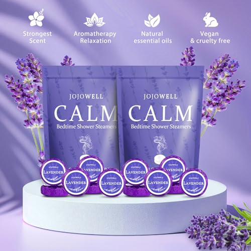 JoJowell Lavender Shower Steamers - 12 Pack Aromatherapy Shower Bombs