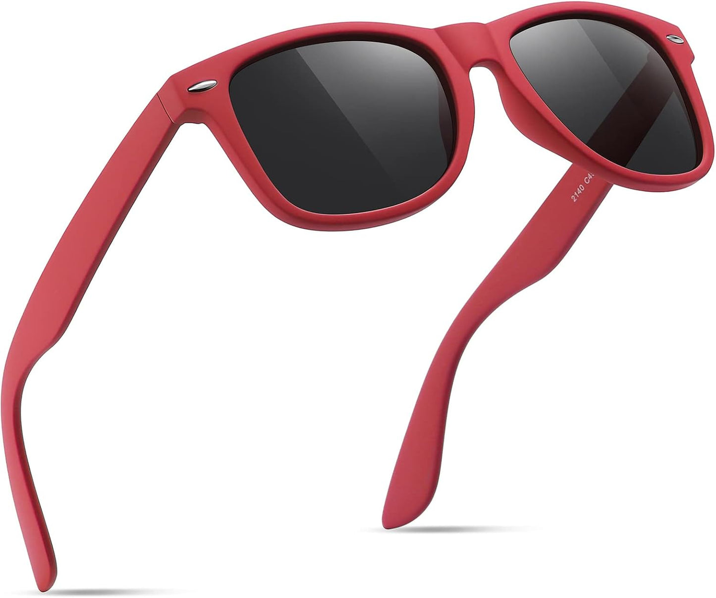 Polarized Sunglasses for Men & Women - Black Retro UV Protection for Driving & Fishing
