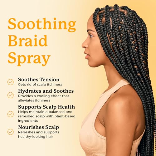 Braid Miracle Soothing Scalp Spray with Banana Juice & Organic Oils - Moisturizing & Refreshing for Braids, Locs, Twists, Cornrows, 4 oz