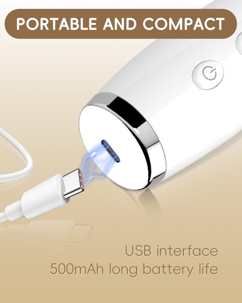 Pore Vacuum Blackhead Remover - Pore Extractor with 5 Attachments & 3 Suction Levels - Blackhead Remover Tools for Women and Men (White)