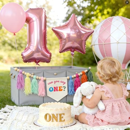 1st Birthday Highchair Banner - 'Can You Say One' Decor for Boys & Girls