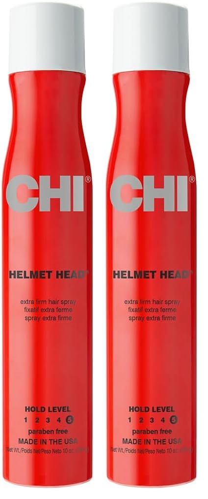 CHI Helmet Head Extra Firm Hairspray - Professional Extra Strong Hold for Humidity Resistance | 10 Oz