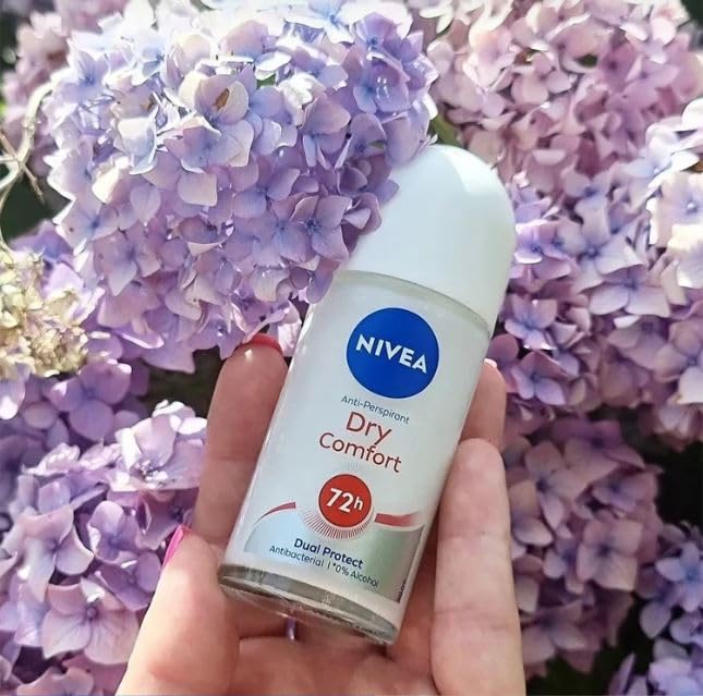 Nivea Dry Comfort Roll-On Deodorant 25ml - 72H Protection (2 Pack)
