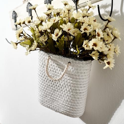 Elegant White Ceramic Tote Bag Vase - 8 Inch Modern Decor