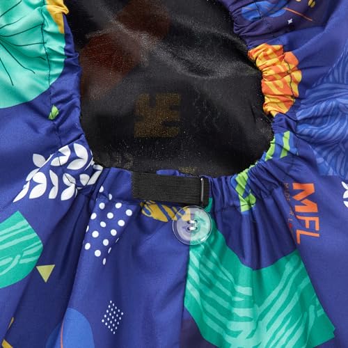 Long Adjustable Satin-Lined Dreadlocks Bonnet for Locs - Indigo Blue, Large