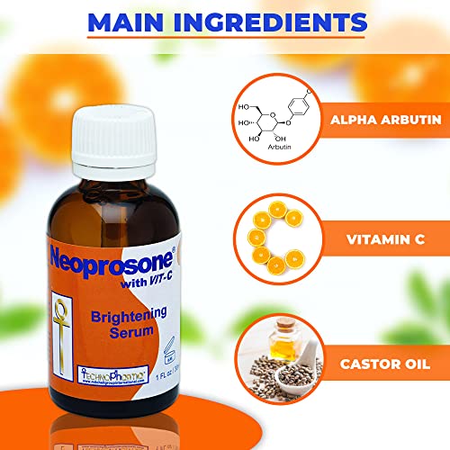 Neoprosone Vitamin C Serum for Face - 1 Fl Oz (Pack of 2) | Brightening, Anti-Wrinkle