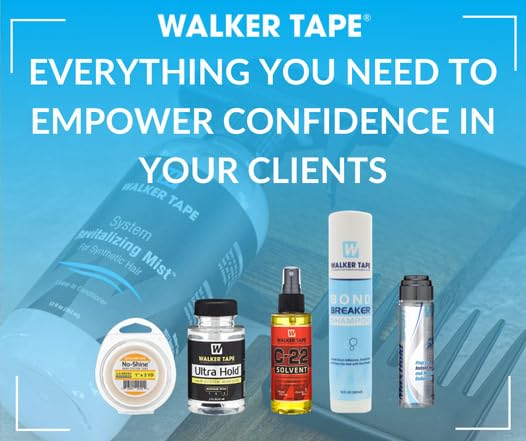 Walker No Shine Double Sided Hair System Tape Roll - 1" x 3 Yards